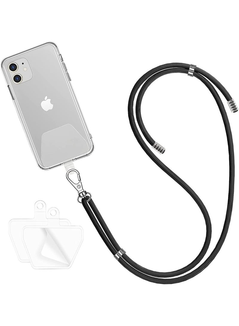 ChicAbode Universal Phone Lanyard With Durable Patch Adjustable Nylon Neck Strap Crossbody Nylon Patch Phone Lanyards Lanyard Detachable Comfortable and Durable Compatible with All Smartphones, 12 Years - Image 1
